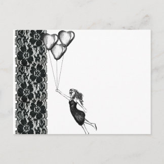 Lace and Balloons Postcard