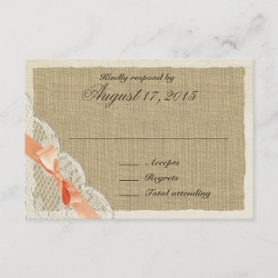 Lace and Coral Bow Country Response Card