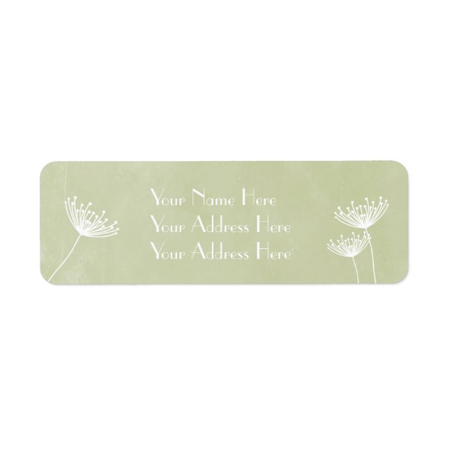 Lace and Floral Wedding Address Labels (Front)