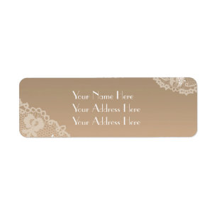 Lace and Floral Wedding Address Labels