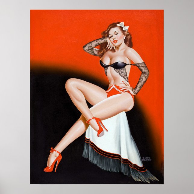 Lace and High Heels Pin Up Poster (Front)