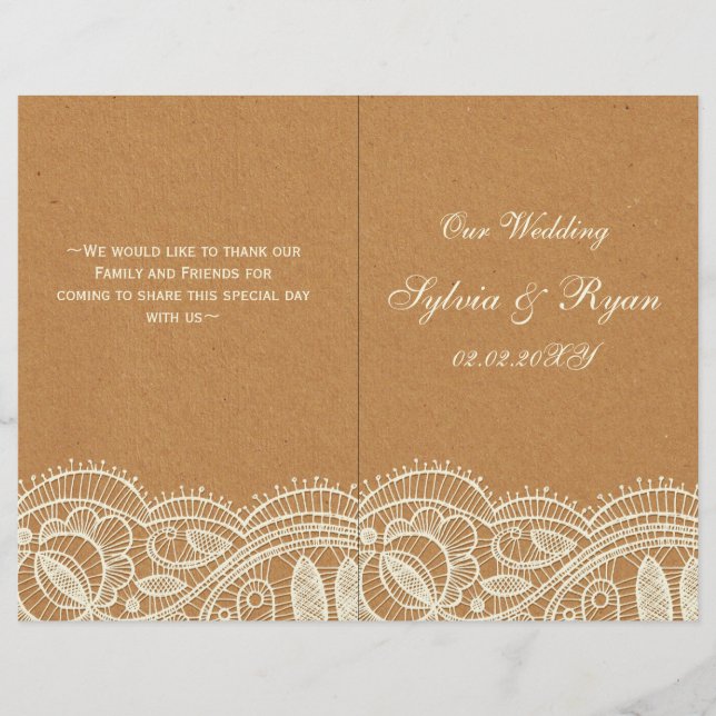 Lace and Kraft Paper Wedding (Front)