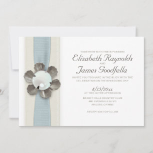 Lace and Pearls Wedding Invitations