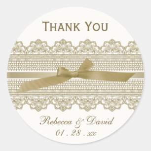 Lace and Ribbon favour stickers