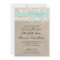 Lace and Rustic Burlap Wedding Invitation Seafoam