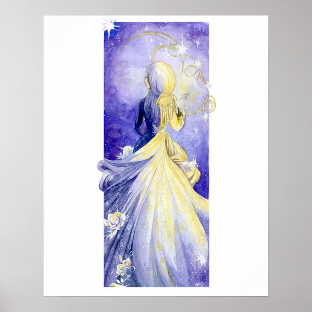 Lace and White Roses Poster (Front)