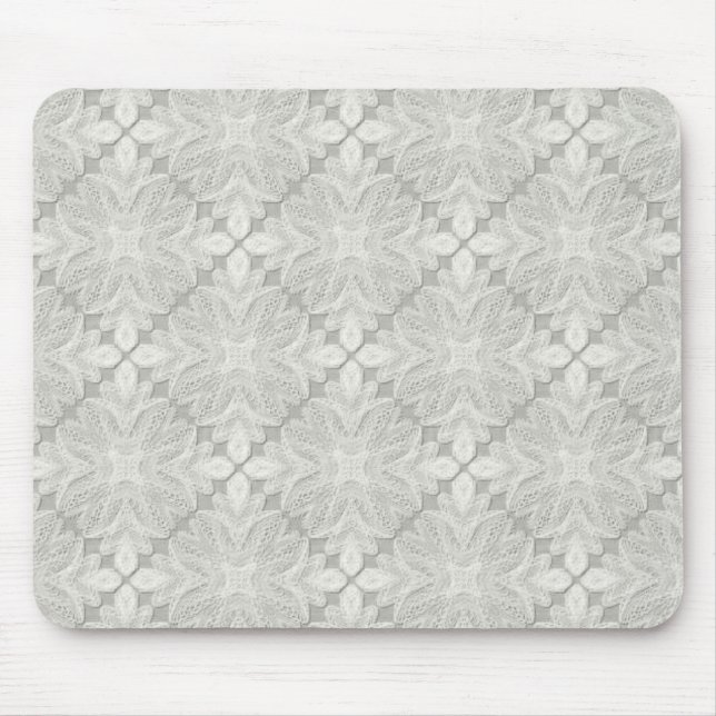 Lace Antique White Mouse Mat (Front)