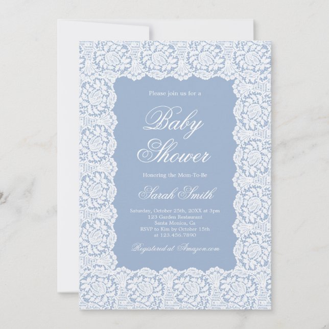 Lace Baby Shower Invitation (Front)