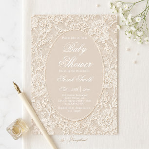 Lace Baby Shower Invitation