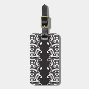 Lace background 1 luggage tag