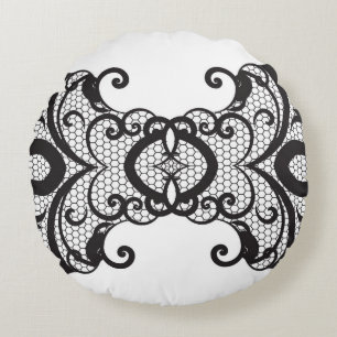Lace background 2 round cushion