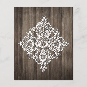 Lace & Barn Wood Scrapbook Paper
