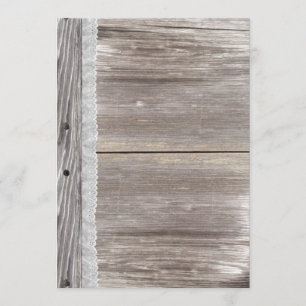 Lace Barn Wood Wedding Invitation