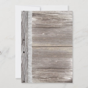 Lace Barnwood Wedding Invitation