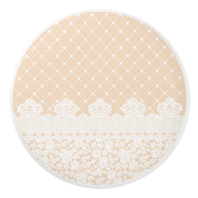 Lace Border Ceramic Knob (Front)