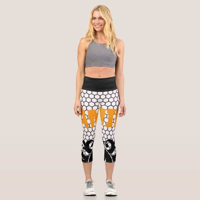 Lace-Border | Zazzle_Growshop. Capri Leggings (Front)