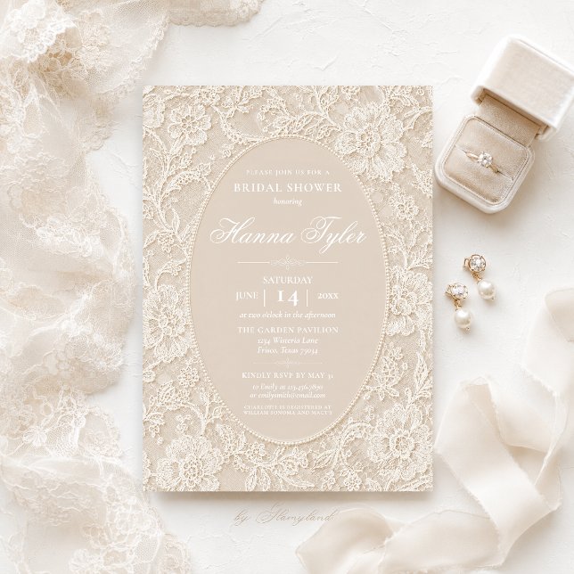 Lace Bridal Shower Invitation (Creator Uploaded)