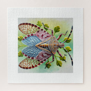 Lace Bug Corythucha Ciliata 210824IREF248 - Waterc Jigsaw Puzzle