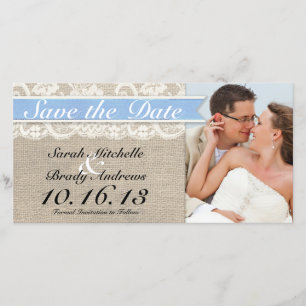 Lace & Burlap Vintage Save the Date - Capri