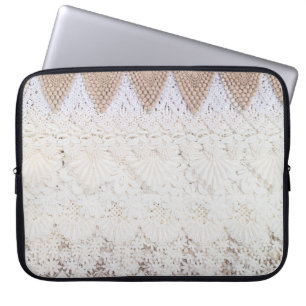 Lace cloth background and texture laptop sleeve