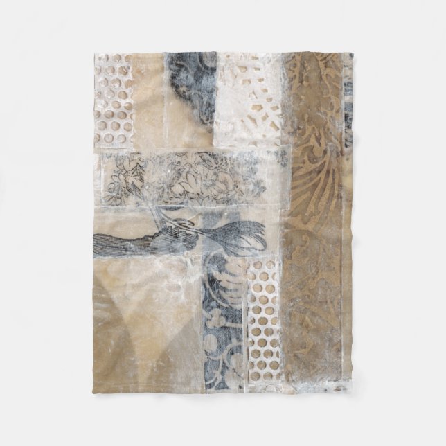 Lace Collage I Fleece Blanket (Front)