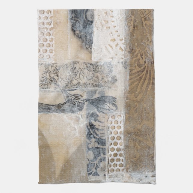 Lace Collage I Tea Towel (Vertical)