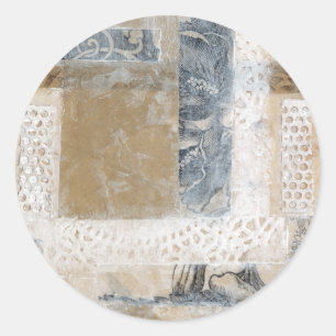 Lace Collage II Classic Round Sticker