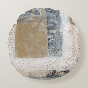Lace Collage II Round Cushion