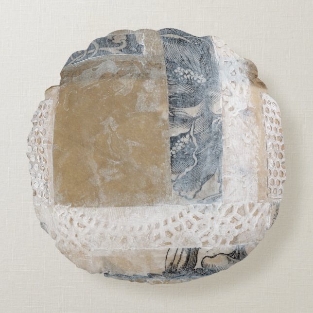 Lace Collage II Round Cushion (Front)