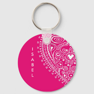 Lace Custom Name Keychain