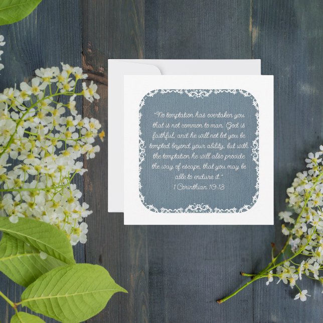 Lace Customisable Bibe Verse Downloadable Holiday Card (Creator Uploaded)