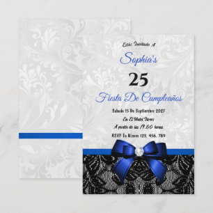 Lace & Damask Birthday Invitation