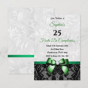 Lace & Damask Birthday Invitation