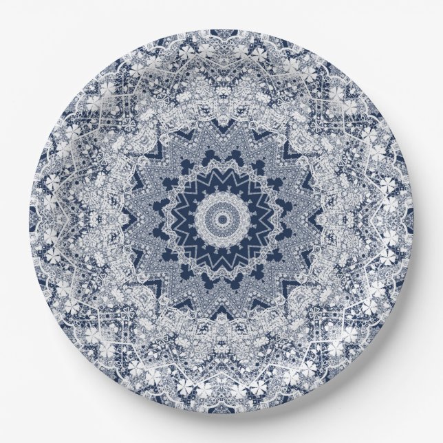 Lace decoration paper plate (Front)