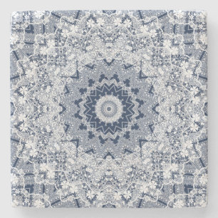Lace decoration stone coaster