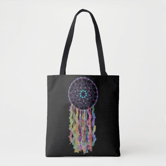 Lace Dreamcatcher | Boho Style Tote Bag (Front)