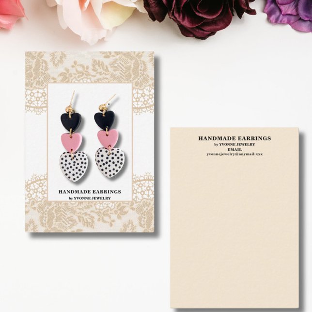 Lace Earring Jewellery Holder Card (Creator Uploaded)