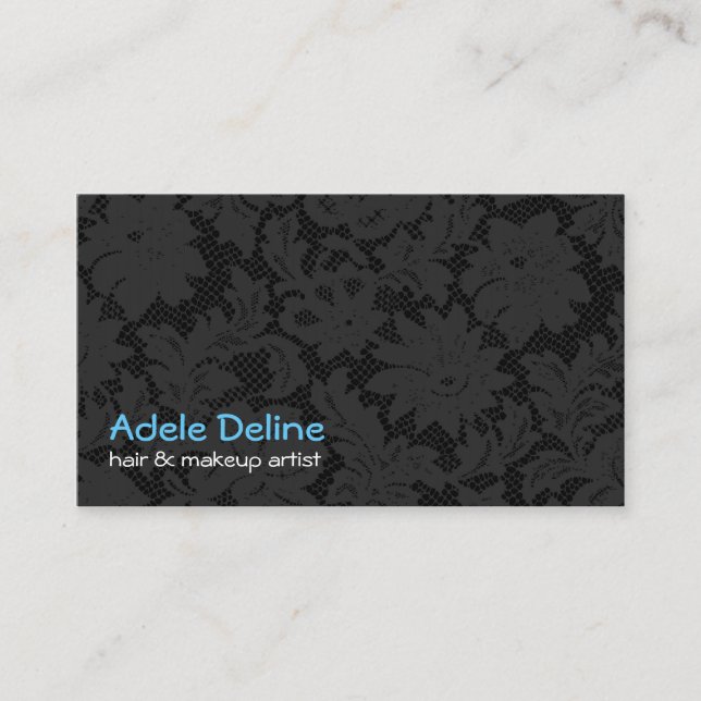 Lace Elegant Beauty Salon Business Card (Front)