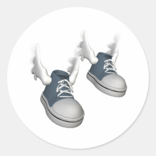Lace Em Up Classic Round Sticker