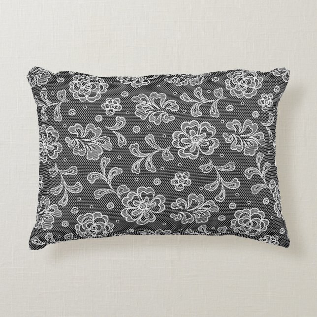 Lace fabric pattern 1 decorative cushion (Front)