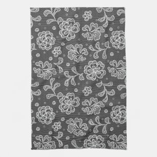 Lace fabric pattern 1 tea towel