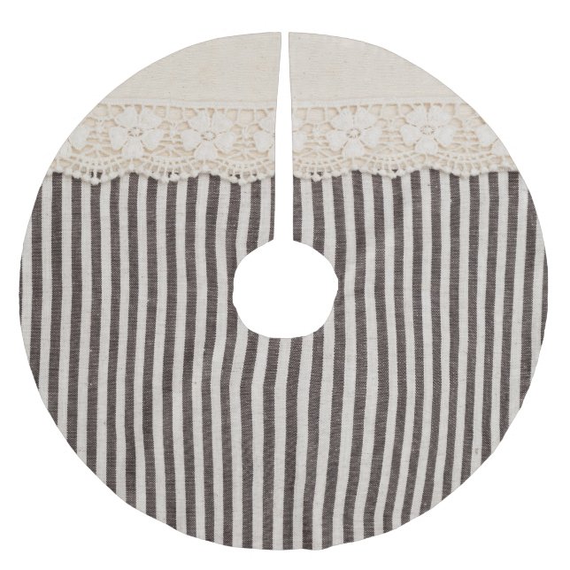 Lace fabric textile texture, background pattern. brushed polyester tree skirt (Front)