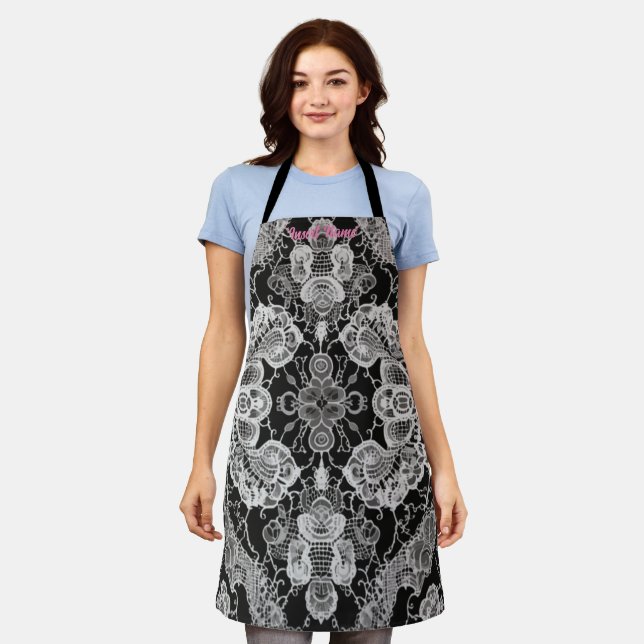 Lace Floral Harmony Apron (Worn)