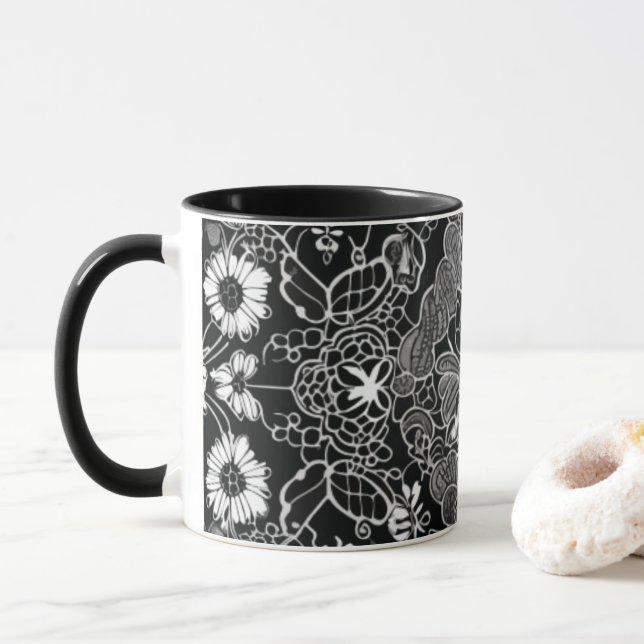 Lace Floral Harmony Mug (With Donut)