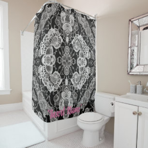 Lace Floral Harmony Shower Curtain