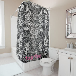 Lace Floral Harmony Shower Curtain