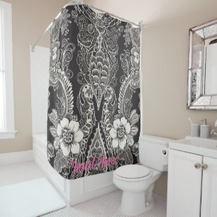 Lace Floral Harmony Shower Curtain