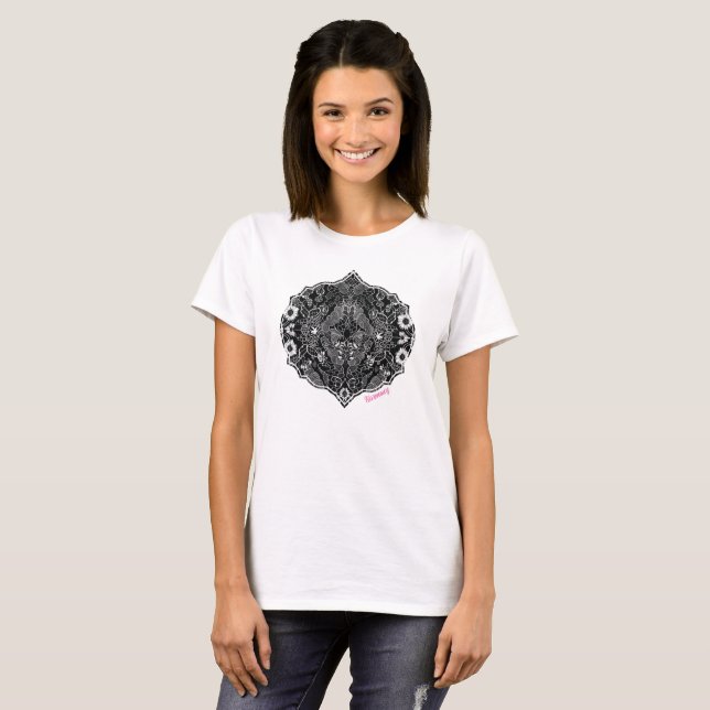 Lace Floral Harmony T-Shirt (Front Full)
