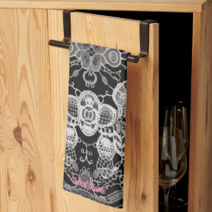 Lace Floral Harmony Tea Towel