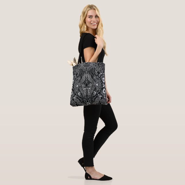 Lace Floral Harmony Tote Bag (On Model)